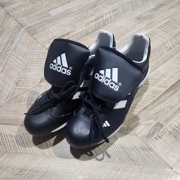 Adidas MVP LO Baseball Cleats Black/White Men's Sz 13 NWT (No Box) - Picture 1 of 13